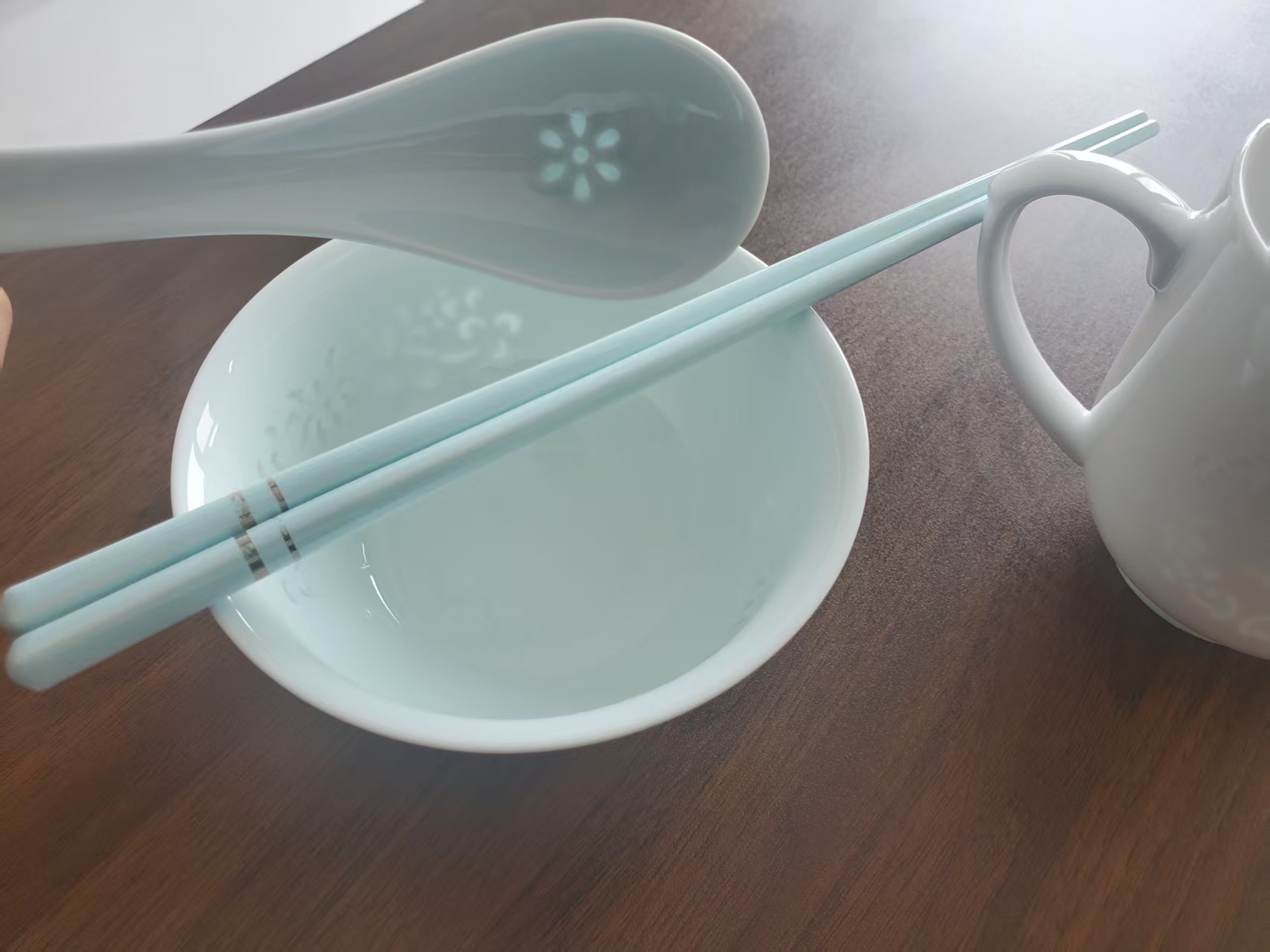 Gift-Ready Hand-Painted Porcelain Rice Bowl